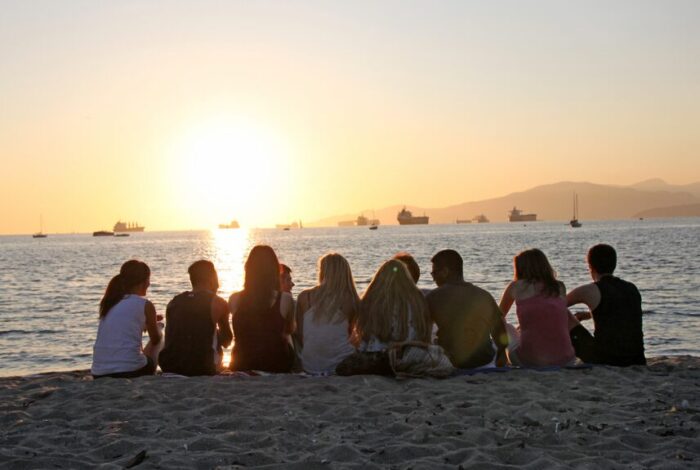 夕日